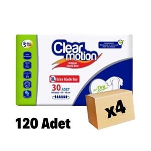 CLEAR MOTION,Clear Motion Yetişkin Bel Bantlı Hasta Bezi XLarge 120 Adet 4 Paket