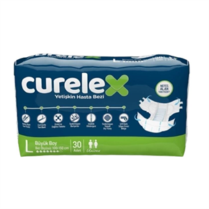 Curelex,Curelex Yetişkin Hasta Bezi Large 30 Lu