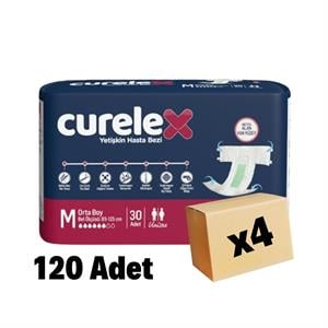 Curelex,Curelex Yetişkin Hasta Bezi Medium 120 Adet 4 Paket