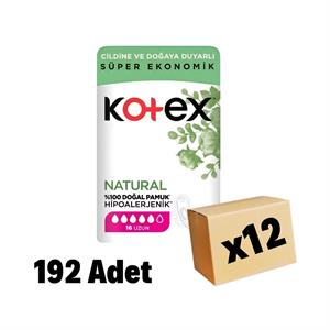 Kotex,Kotex Natural Ultra Quadro Uzun Ped 192 Adet 12 Paket