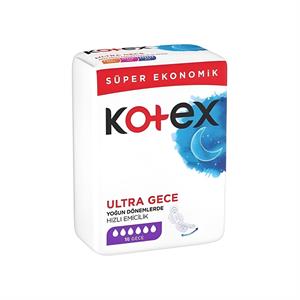 Kotex,Kotex Ultra Quadro Gece 16'Lı Ped