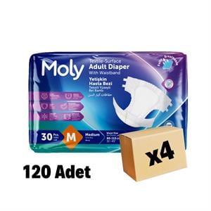 Moly,MOLY  BEL BANTLI HASTA BEZİ MEDIUM 30 LU 120 Adet 4 Paket