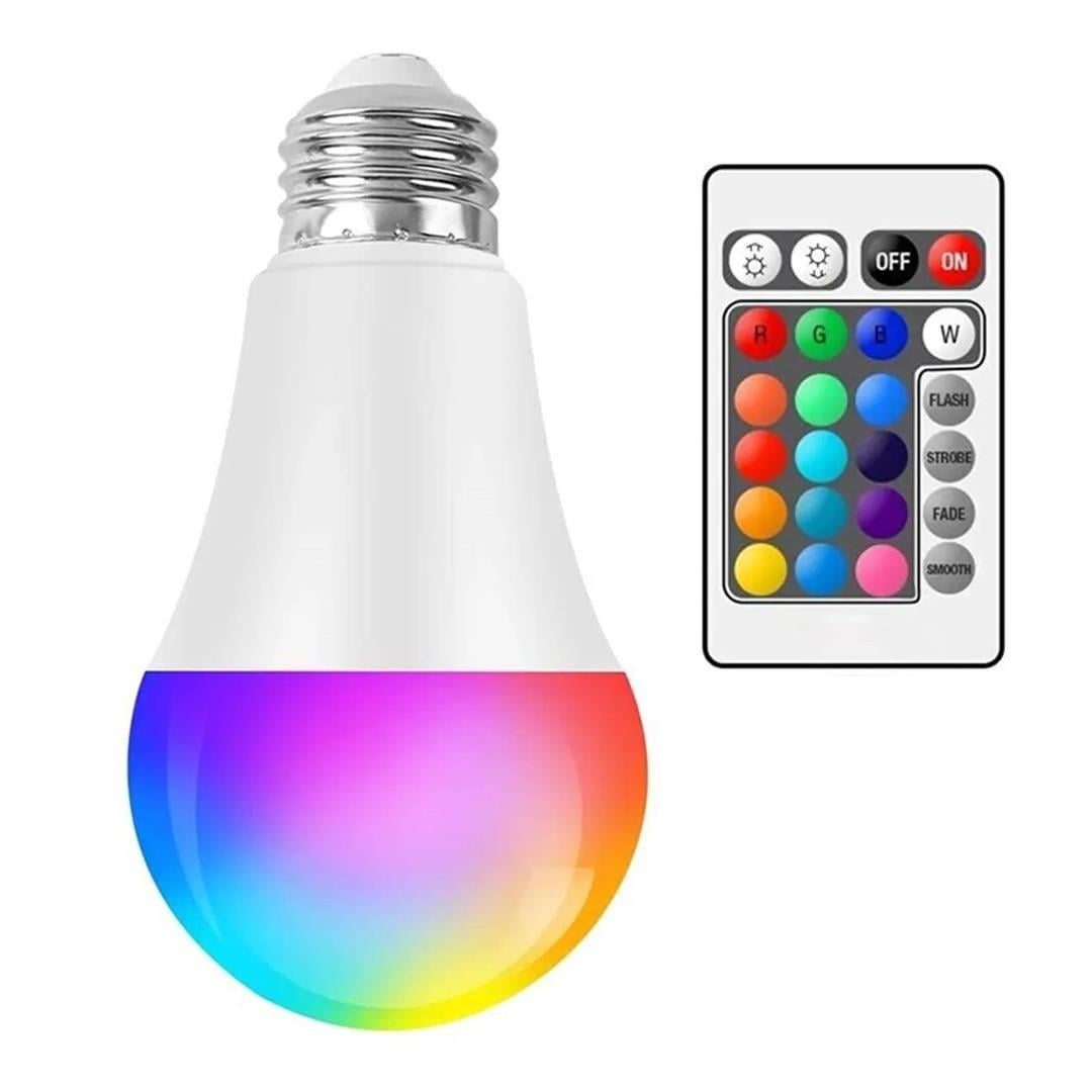 ATC Uzaktan Kumandalı 6500K 9W RGB Led Ampul Beyaz Işık