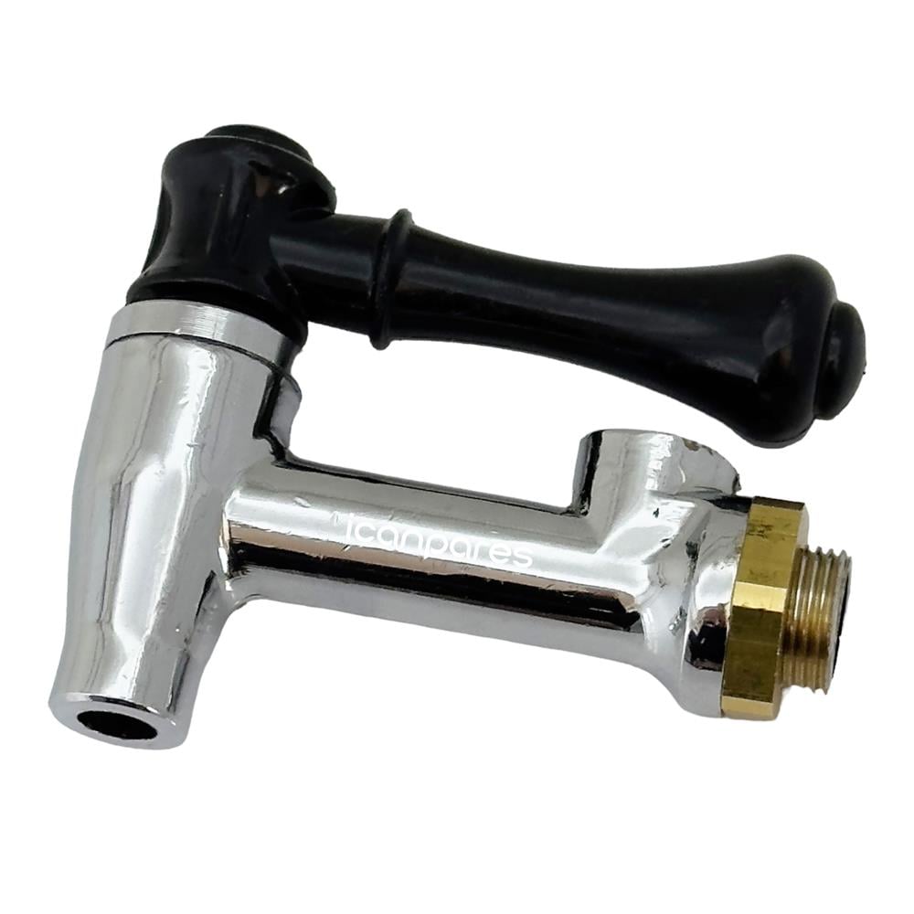 Semaver Musluk Göstergeli, Dıştan Dişli, Contalı, Demir, Kazan Musluğu 9X7,5cm