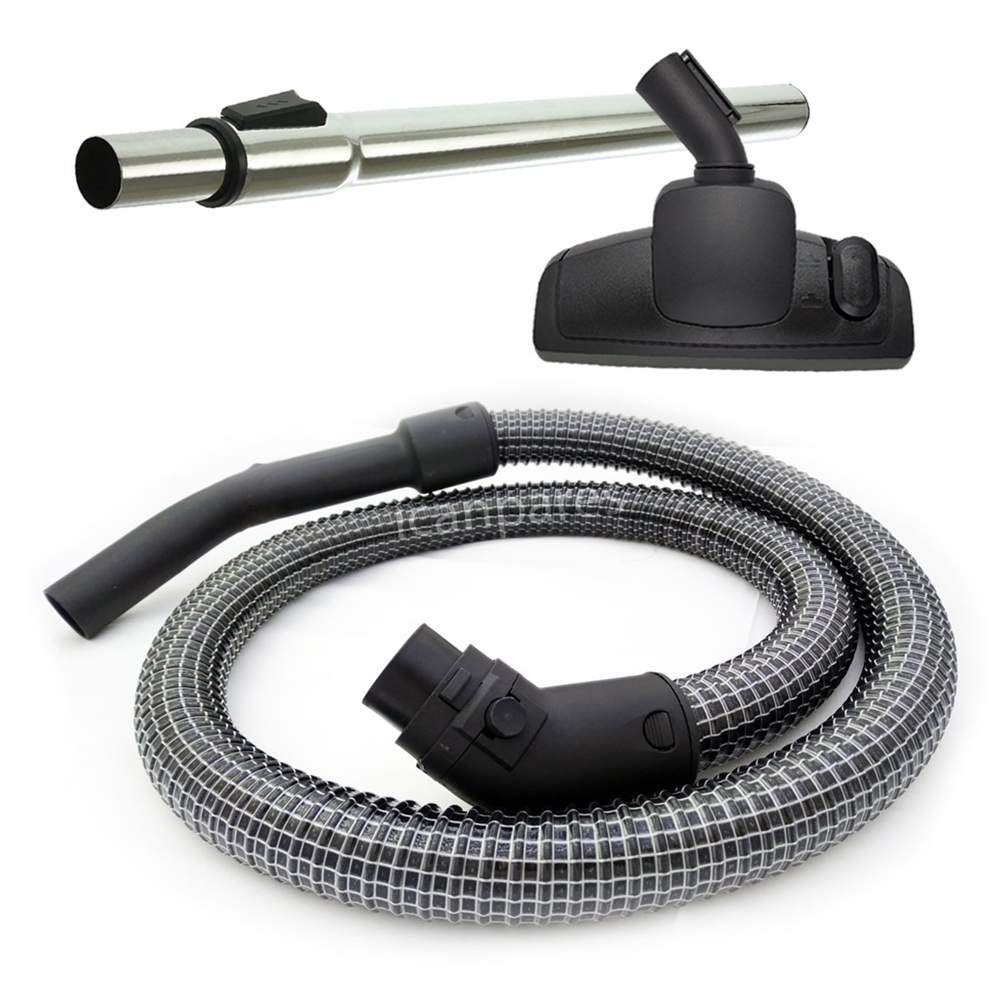 Fantom Uyumlu Carbon Black CB 2000 Elektrikli Süpürge Çelik Telli Hortum Emici Yer Başlığı Teleskopik Boru