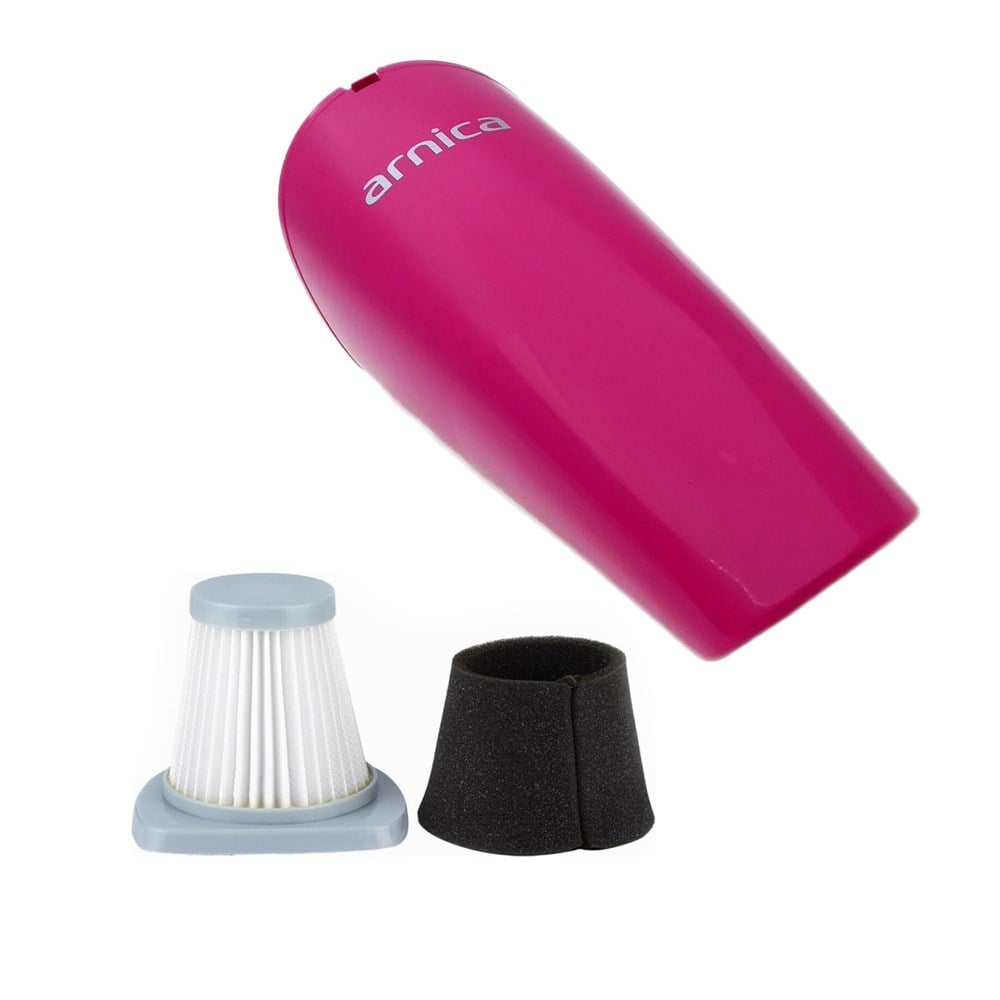 Arnica Uyumlu Merlin Pro Fuşya Süpürge Toz Haznesi ve Hepa Filtre
