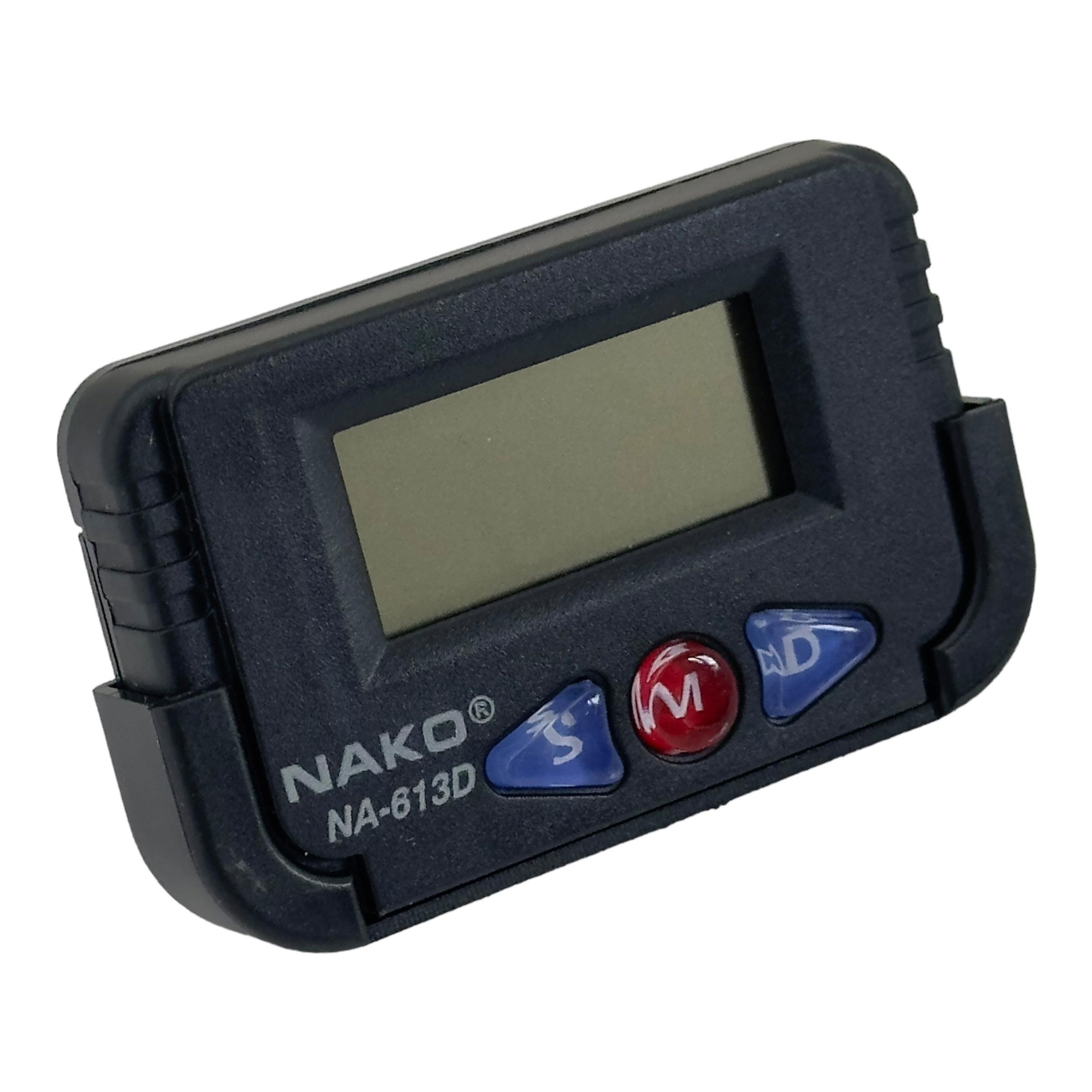 NAKO Quartz Dijital Saat - NA-613D, Kronometreli Araç ve Masa Üstü İçin
