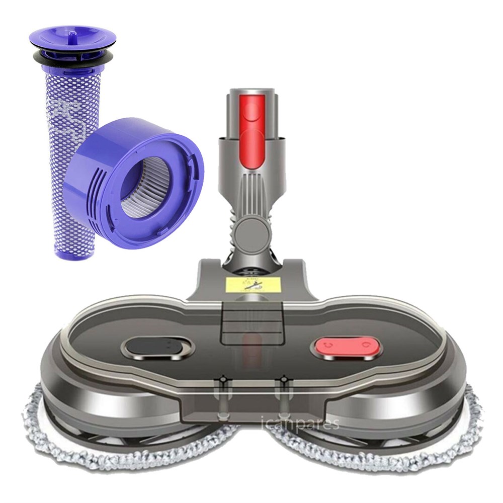 Dyson Uyumlu V7 V8 Dik Süpürge Turbo Emici Yer Başlığı Su Depolu Paspas Aparatı Hepa Filtre Seti