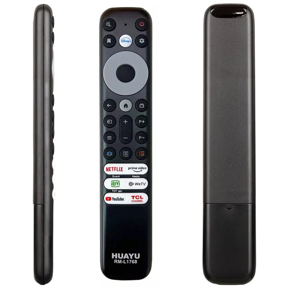 TCL Uyumlu RM-L1768 Netflix-Prime Video-Guard-Media-Youtube Tuşlu Ses Komutsuz Lcd Led Tv Kumandası