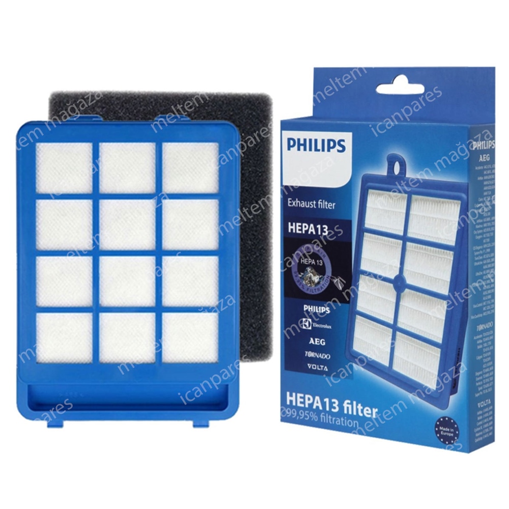Philips Uyumlu FC 9932 PowerPro Ultimate Süpürge Ön ve Hepa Filtre