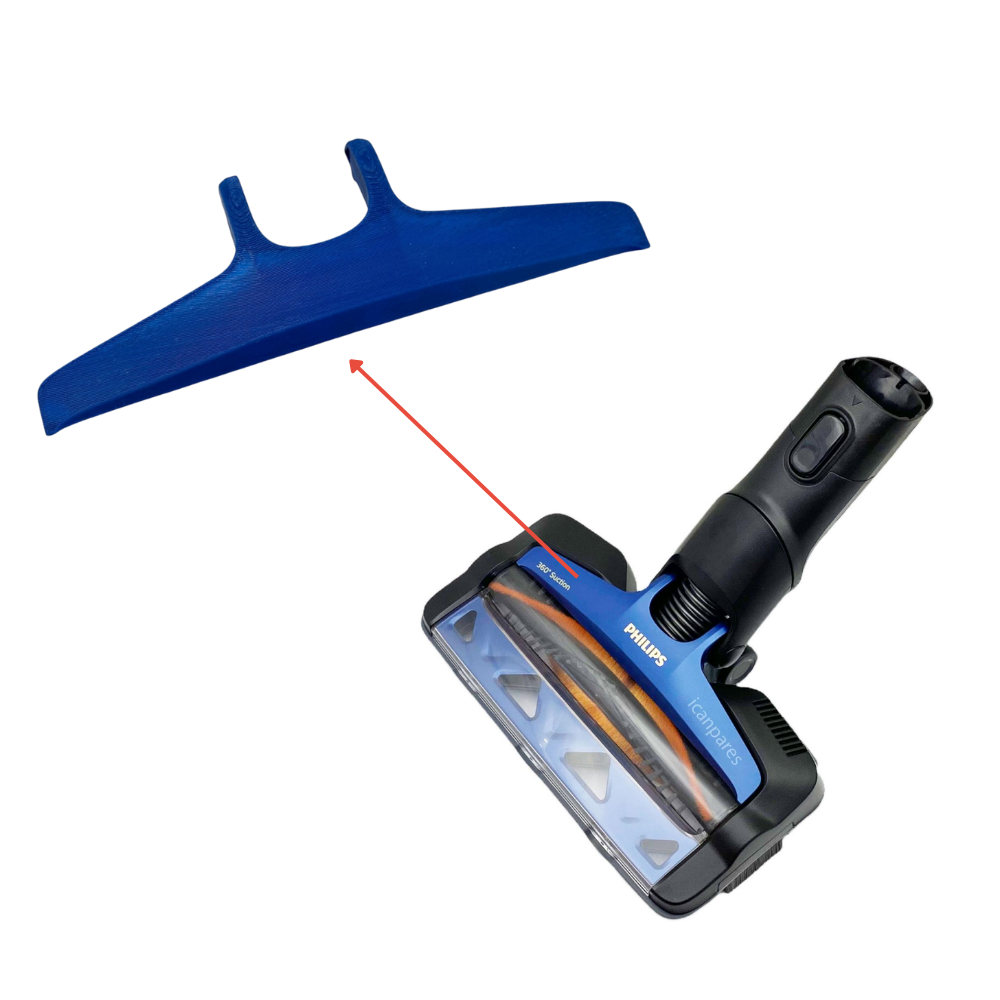 Philips Uyumlu FC6823 SpeedPro Max Süpürge Emici Başlık Üst Kapak (Ön Kaplama Parçası) Mavi