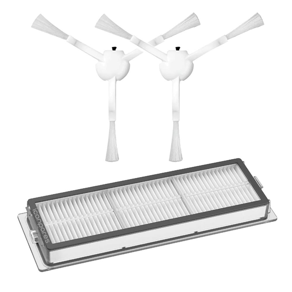 Xiaomi Uyumlu Mijia Mop 1C 2C 1T Mi 2Pro+ Dreame F9 Robot Süpürge Hepa Filtre ve Yan Fırça 2 Adet