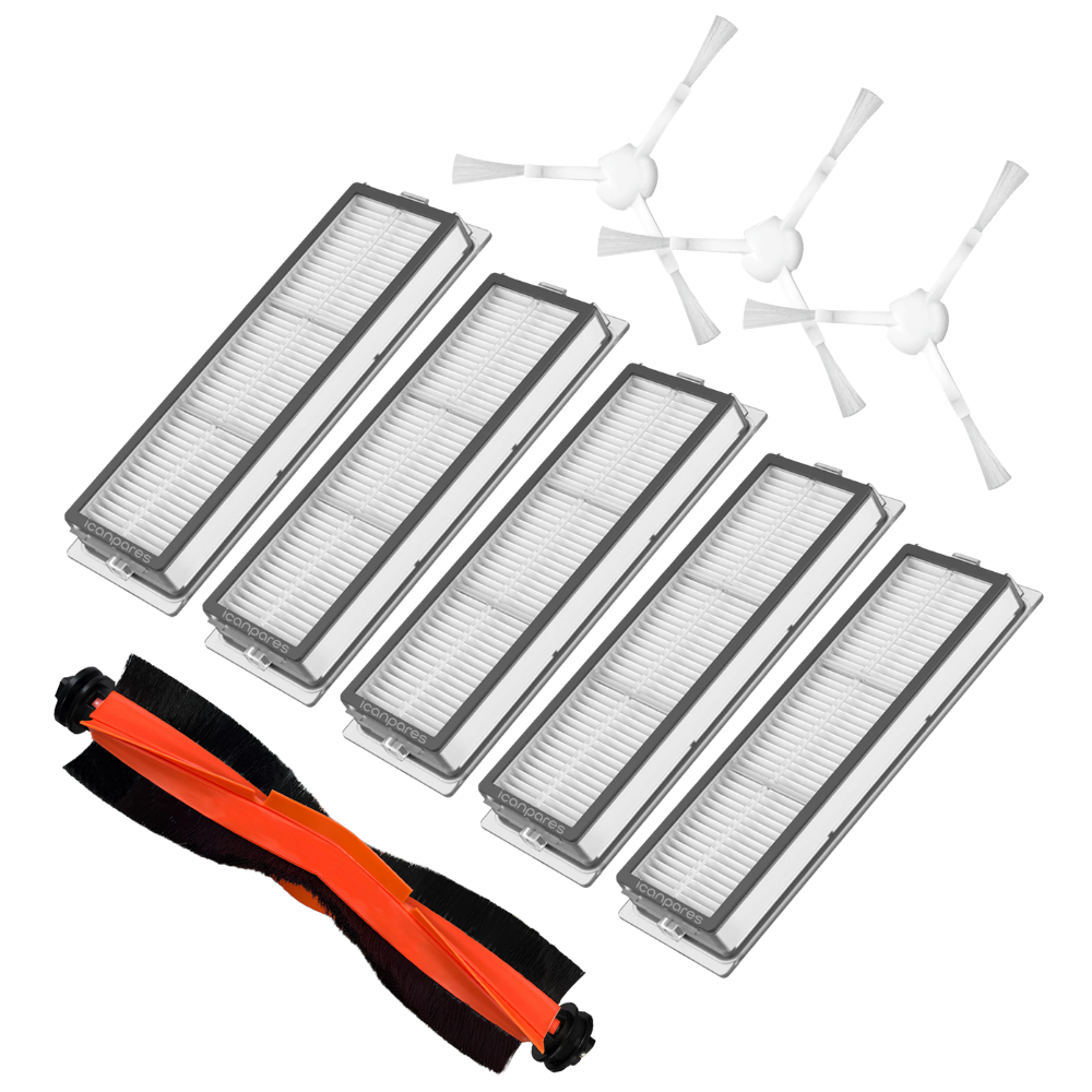 Xiaomi Uyumlu X20+ Robot Süpürge Ana Fırça, Hepa Filtre X5, Yan Fırça X3