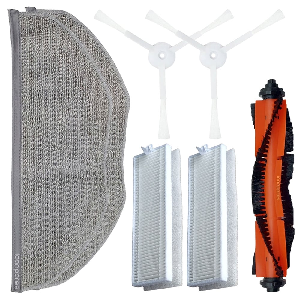 Xiaomi Uyumlu Mijia G1 MJSTG1 Robot Süpürge 1 Rulo 2 Yan Fırça 2 Hepa Filtre 2 Paspas Bezi