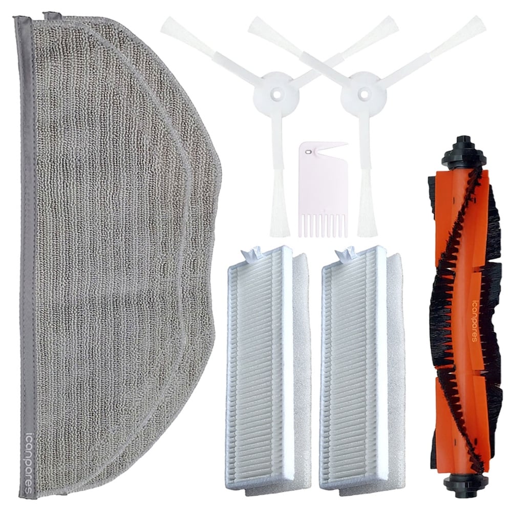 Xiaomi Uyumlu Mijia G1 MJSTG1 Robot Süpürge 1 Rulo 2 Yan Fırça 2 Hepa Filtre 2 Paspas Bezi 1 Tarak