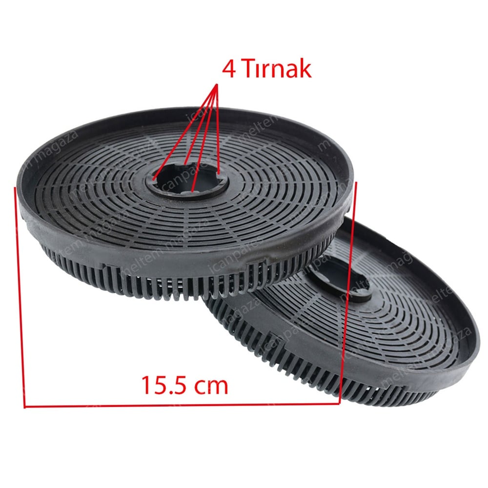 Teka Aspiratör Karbon Filtresi 15.5 CM 4 Tırnaklı