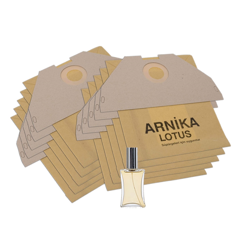 Arnica Uyumlu Lotus Blu Süpürge Kağıt Toz Torbası 10 Adet