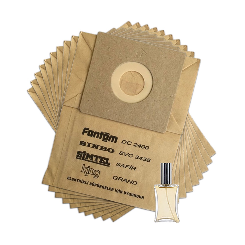 Fantom Uyumlu Stormy DC 4000 Süpürge Kağıt Toz Torbası 10 Adet