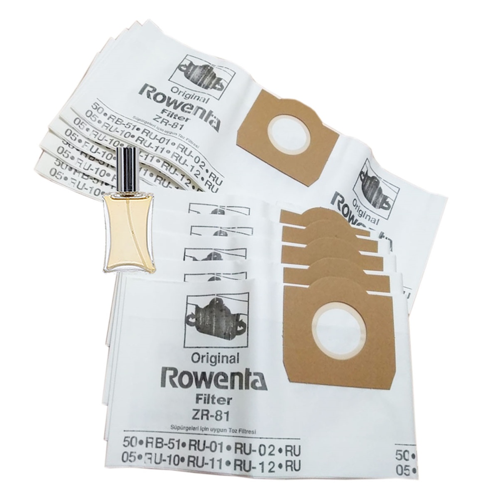 Rowenta Uyumlu RB 175 Nuvo Süpürge Kağıt Toz Torbası 10 Adet
