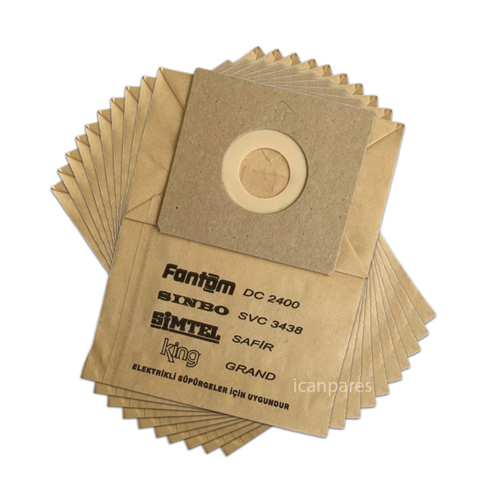 Fantom DC 2400 Süpürge Kağıt Toz Torbası (10 Adet)
