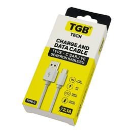 TGB Usb To Type C Şarj Kablosu (TGB-017) Type-C Şarj ve Senkron Kablosu
