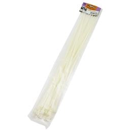 Beyaz Kelepçe Cırt - Naylon Kablo Bağı - 25'li Paket, Dayanıklı ve Çok Amaçlı KOD:164 4,8X380mm