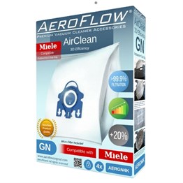 Aeroflow Miele Uyumlu Hyclean 3D Gn 4lü Toz Torbası