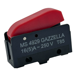 Buharlı Ütü Açma Kapama Anahtarı MS 4929 Gazzella - Kırmızı Tuşlu, 16(5)A 250V T85
