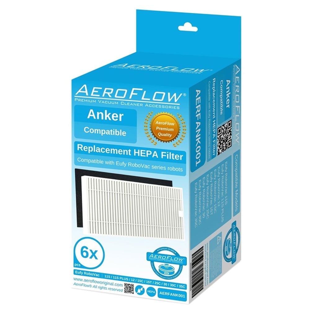 AeroFlow Anker Eufy RoboVac 25C Hepa Filtre - 6 Adet (Garantili)