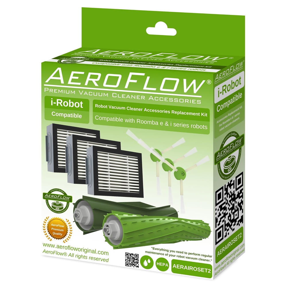 AeroFlow Orijinal iRobot Roomba E5 Uyumlu Filtre Seti (Garantili)