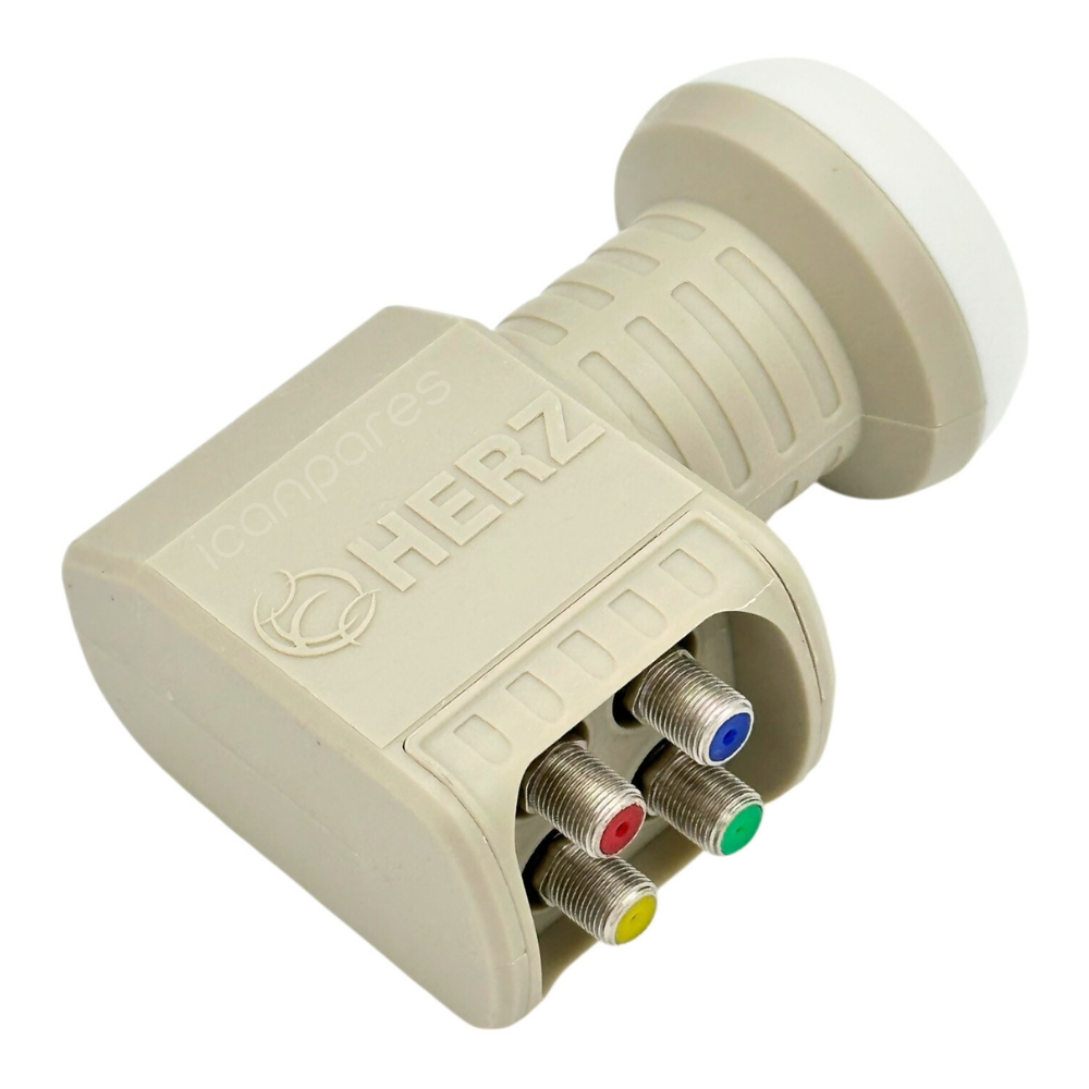 Herz HR-904 Universal Quad LNB 0.1 dB 4K UHD Ku-Band Dört Çıkışlı Çanak Anten LNB