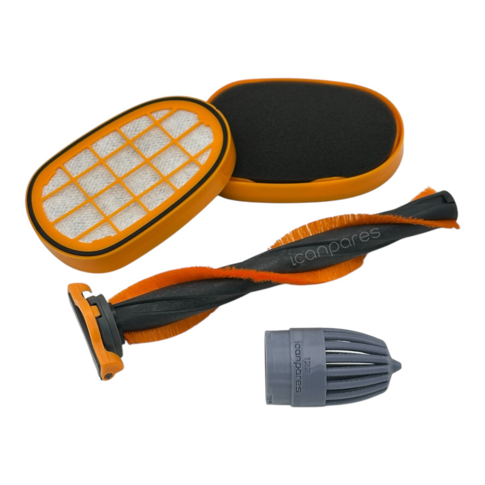 Philips Uyumlu XC7043 SpeedPro Max Süpürge Başlık Fırçası, Seperatör ve Filtresi 2 Adet