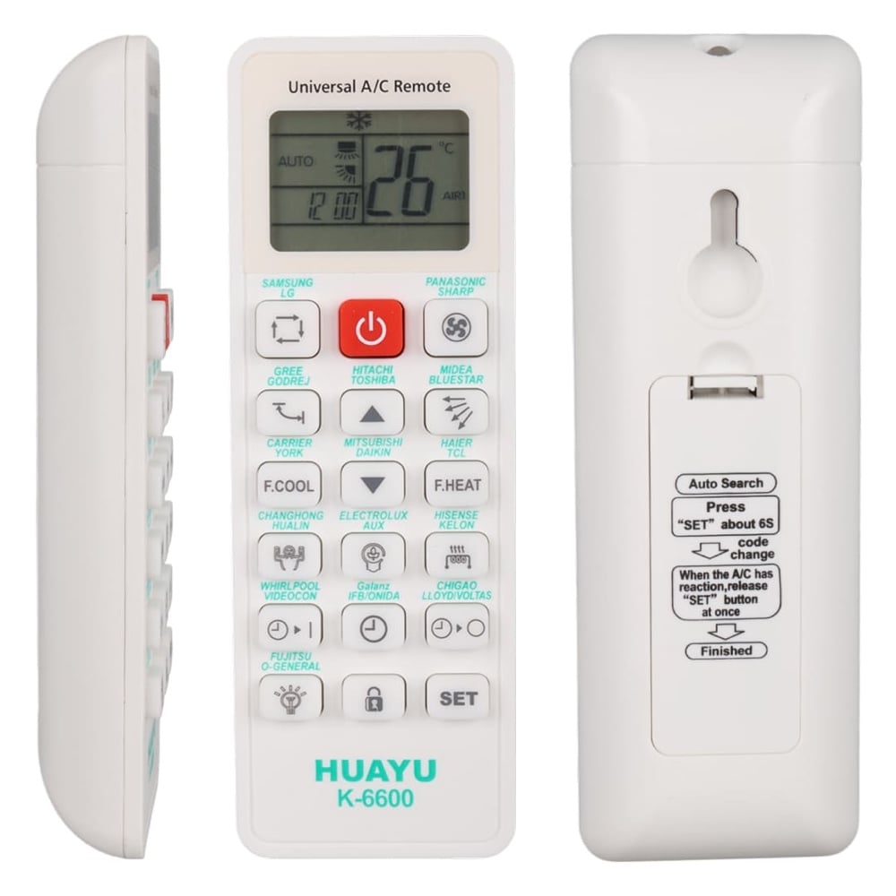 Universal Klima Kumandası K-6600 - Tuşları Markalı, Samsung LG Panasonic Daikin Mitsubishi Uyumlu