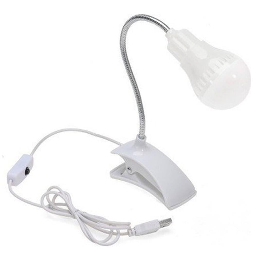 USB LED Lamba Kıskaçlı Beyaz LED Işık Ergonomik Dizayn MY-006