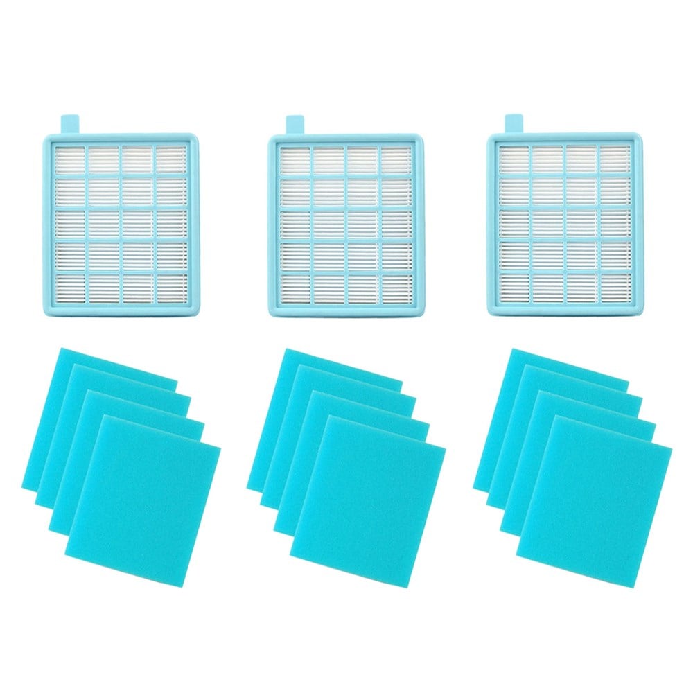 Philips Uyumlu FC 8672 PowerPro Active 3 Ad Hepa Filtre 12 Ad Sünger