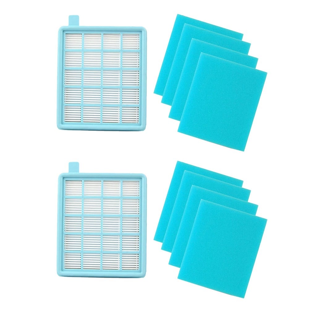 Philips Uyumlu FC 9542 PowerPro Active 2 Adet Hepa Filtre 8 Ad Sünger