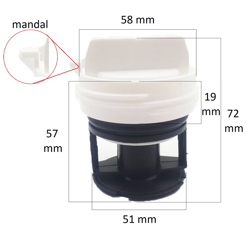 Profilo CMG100DTR Çamaşır Makinesi Su Pompa Filtre Kapağı