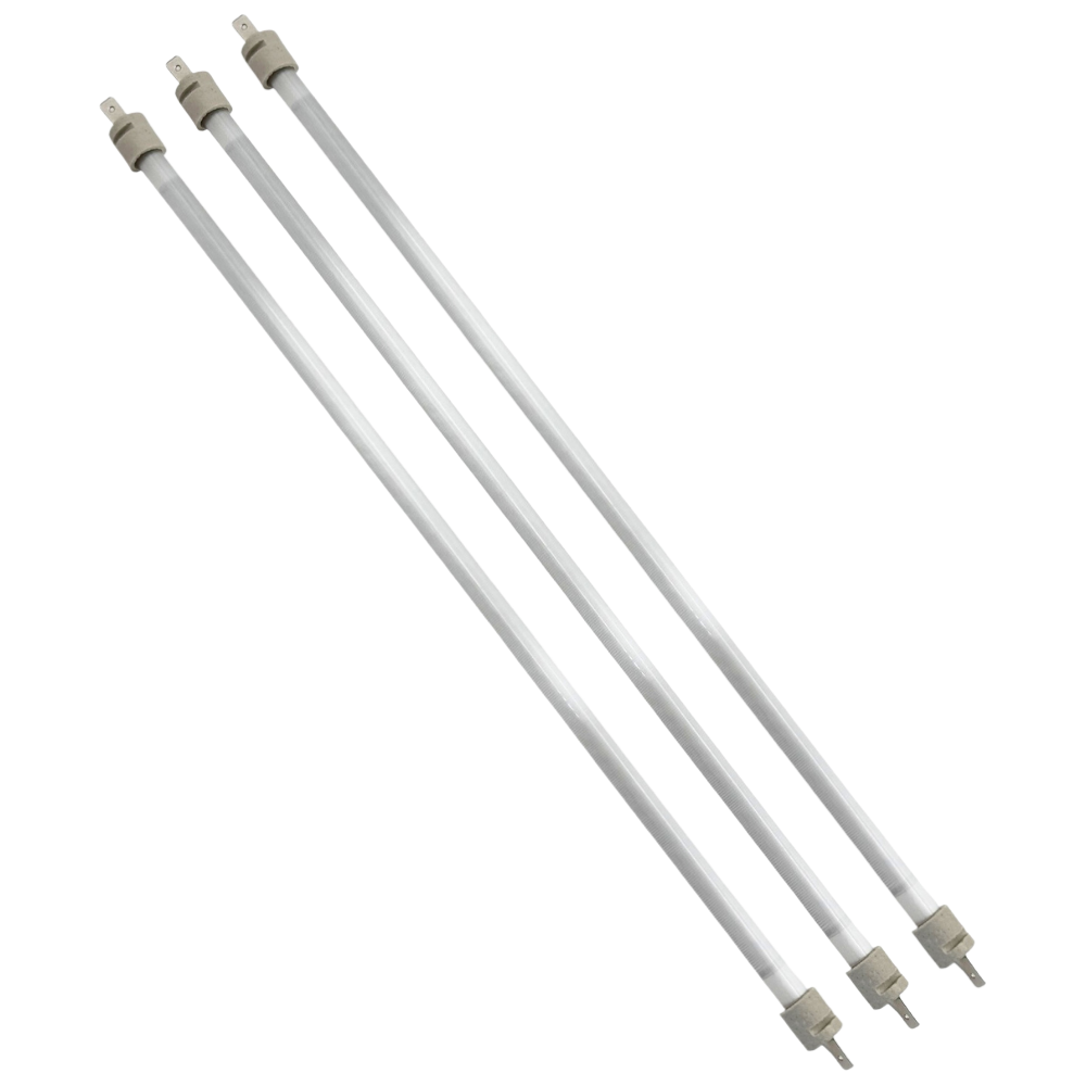 38 cm Elektrikli Isıtıcı Cam Montajlı Rezistans – 1 cm Kalınlık – Kuvars Cam İçinde Rezistanslı - 3 Adet