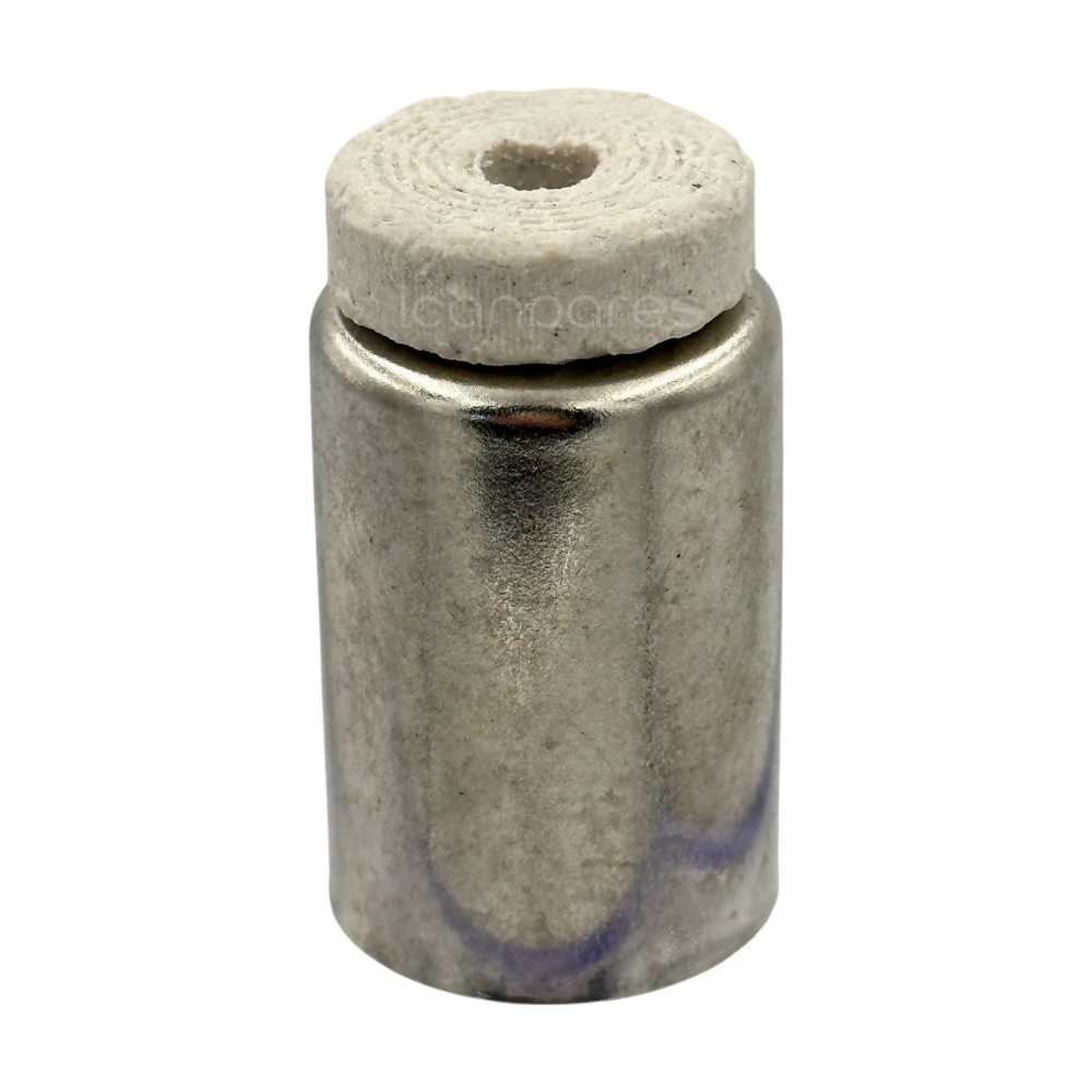 Elektrikli Isıtıcı Cam Rezistans Uyumlu Porselen Başlık – Montaj Ucu Yalıtım Parçası (2,5cm – 1,2cm – 2,3cm Ölçülü)