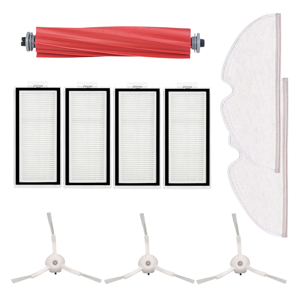 Roborock Uyumlu Q7 Robot Süpürge Ana Fırça, Hepa Filtre X4, Yan Fırça X3, Mop Bezi X2