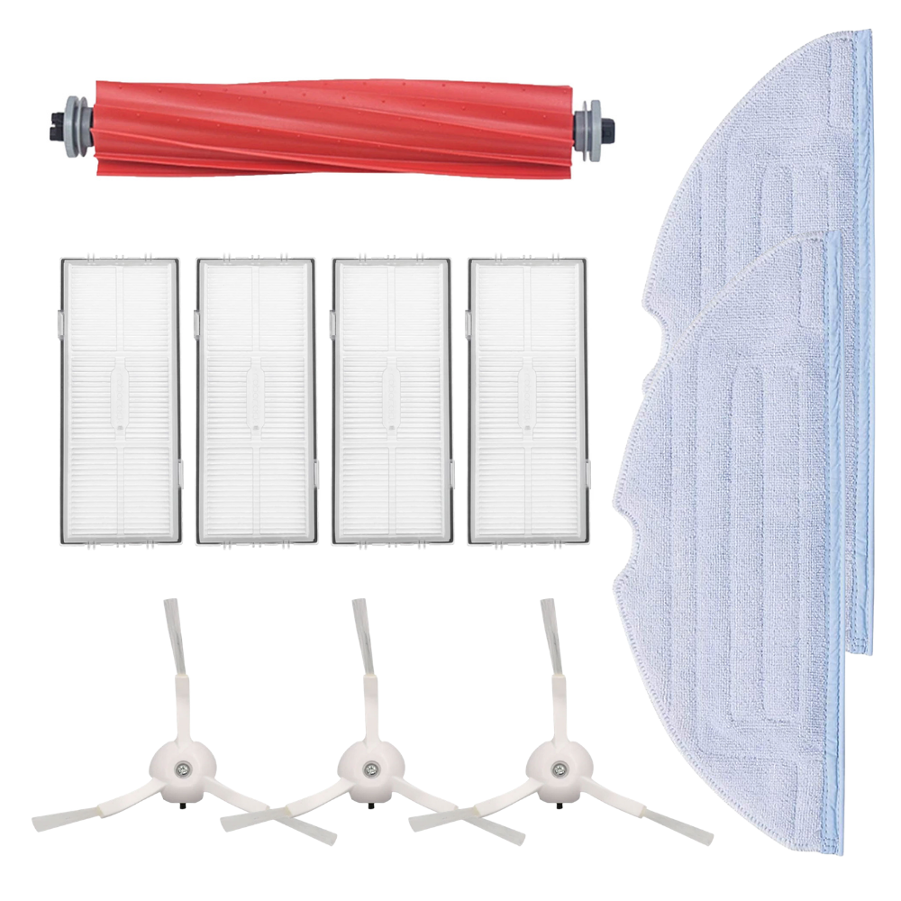 Roborock Uyumlu S7 Max V Ultra Robot Süpürge Ana Fırça, Hepa Filtre X4, Yan Fırça X3, Mop Bezi X2