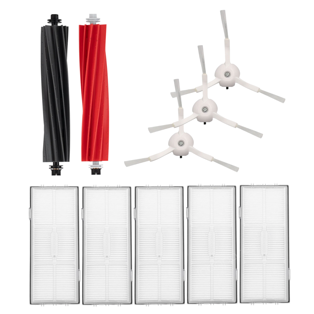 Roborock Uyumlu S8 Sonic S80ULT AED06HRR Robotic Vacuum Cleaner Robot Süpürge Ana Fırça 2'li+ 3’lü Yan Fırça + 5’li HEPA Filtre