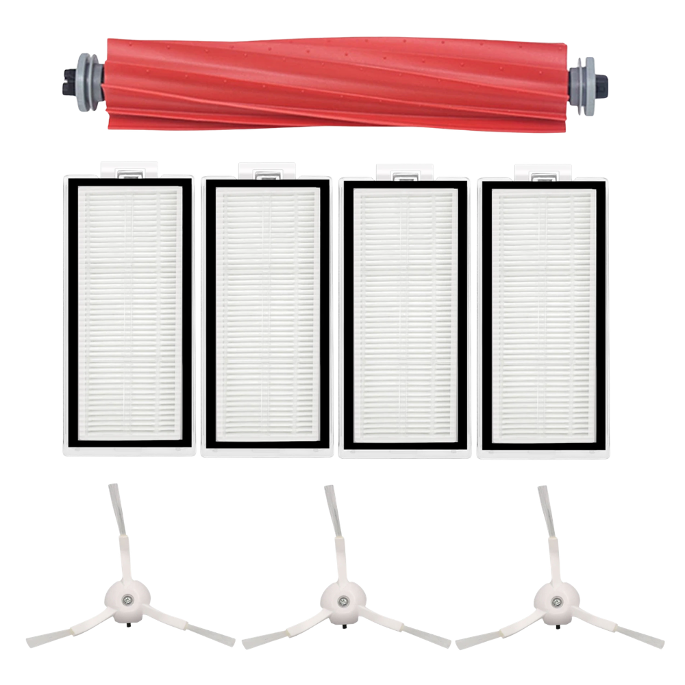 Roborock Uyumlu Q7 Max (Q380RR)  Robot Süpürge Ana Fırça, Hepa Filtre X4, Yan Fırça X3