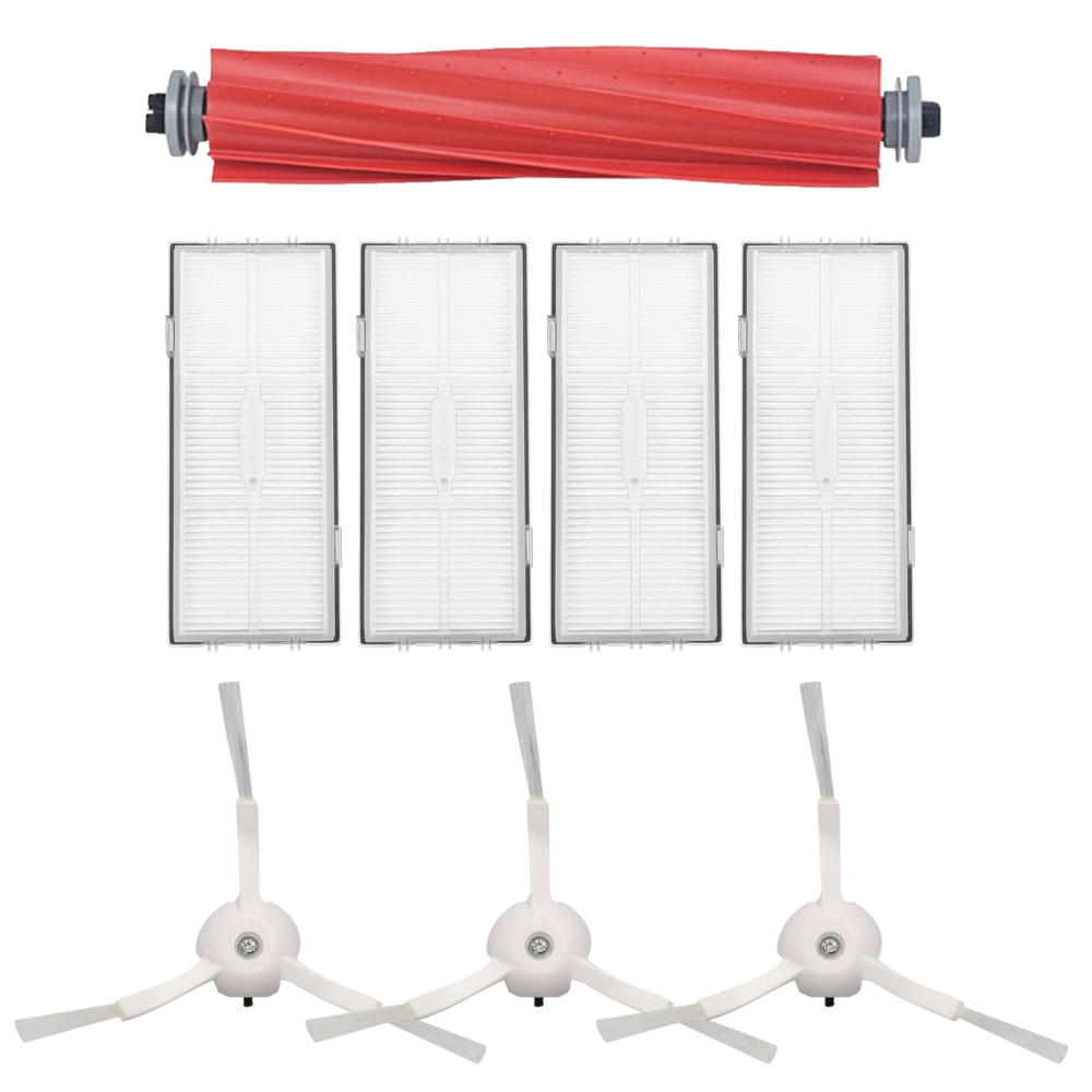 Roborock Uyumlu S7 Max V Plus Robot Süpürge Ana Fırça, Hepa Filtre X4, Yan Fırça X3