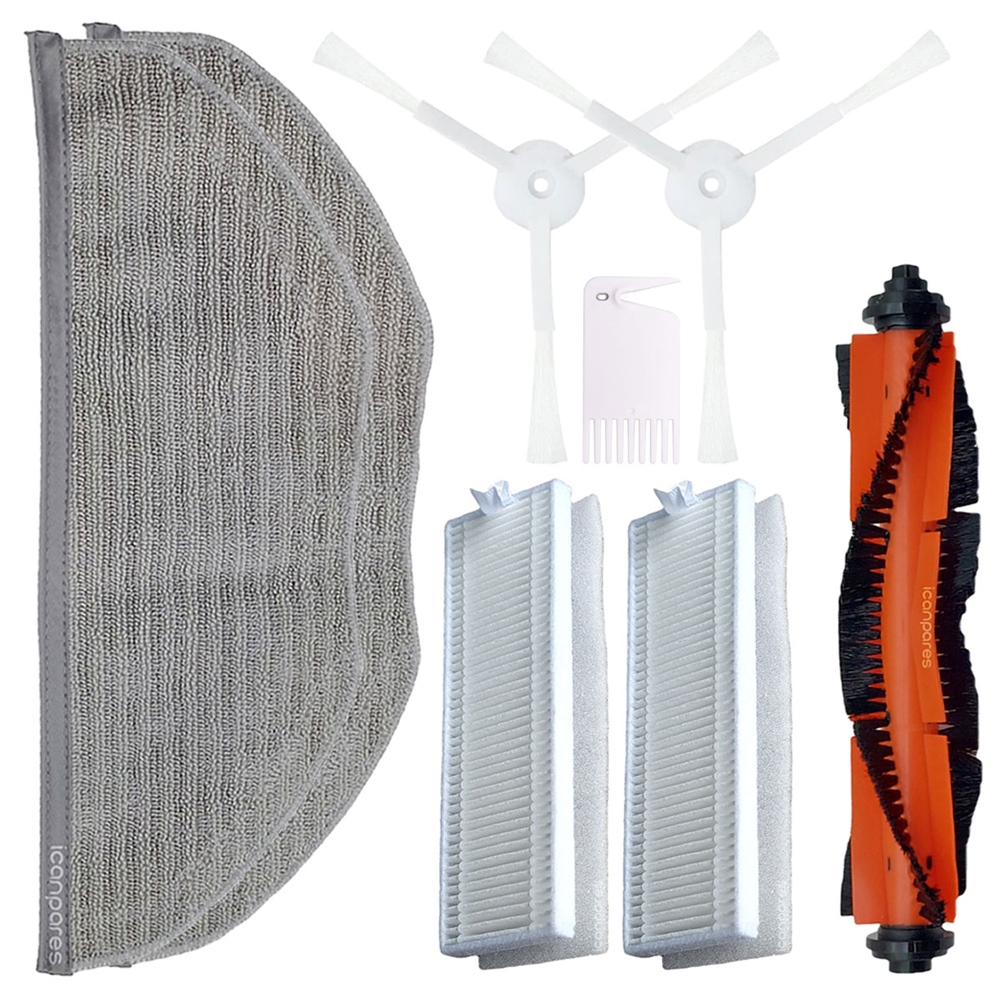 Xiaomi Uyumlu Mijia G1 MJSTG1 Robot Süpürge 1 Rulo 2 Yan Fırça 2 Hepa Filtre 2 Paspas Bezi 1 Tarak