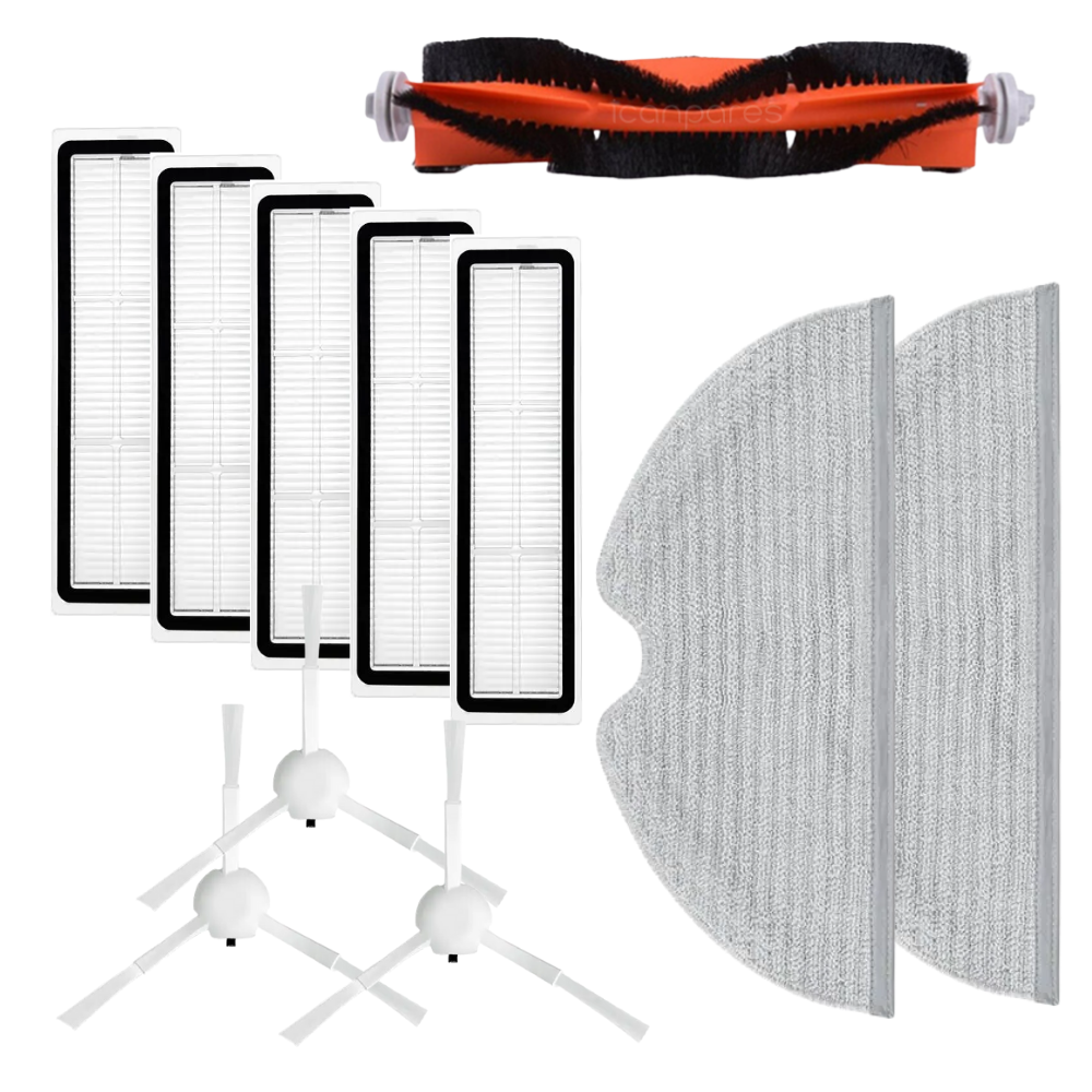 Xiaomi Uyumlu Trouver Finder LDS RLS3 Robot Süpürge Ana Fırça, Hepa Filtre X5, Yan Fırça X3, Mop Bezi X2