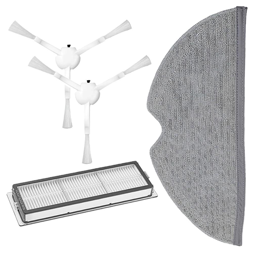 Xiaomi Uyumlu Dreame F9 Robot Süpürge Hepa Filtre Mop Bezi Yan Fırça 2Ad