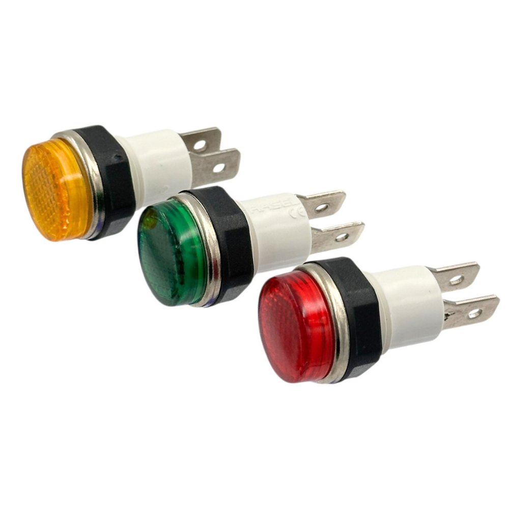 14mm Panel Tipi Sinyal Lambası Kırmızı Sarı Yeşil Gösterge Işığı