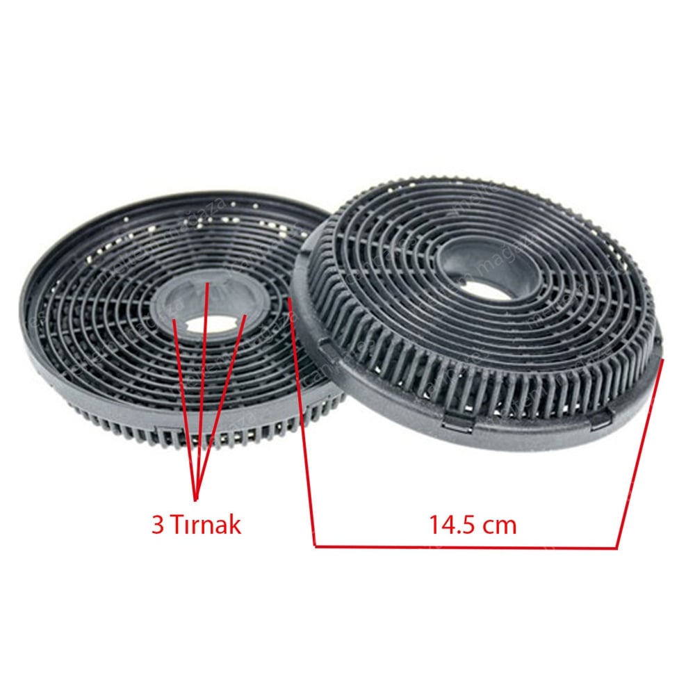 Simfer Uyumlu 8624 MF Davlumbaz Aspiratör Karbon Filtresi