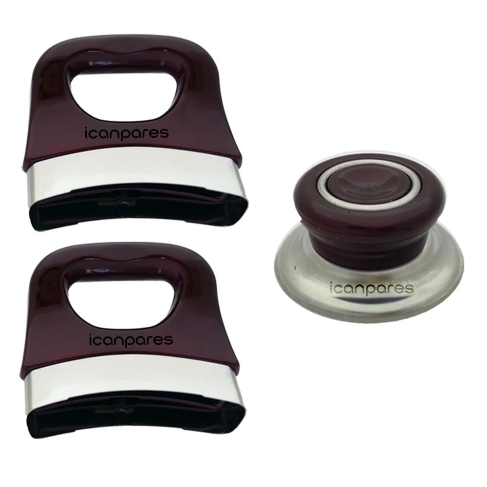 Tencere Tava ve Sahan Uygun Sap Kulp Tutamak Kulbu Seti 3 lü Vişne Çürüğü